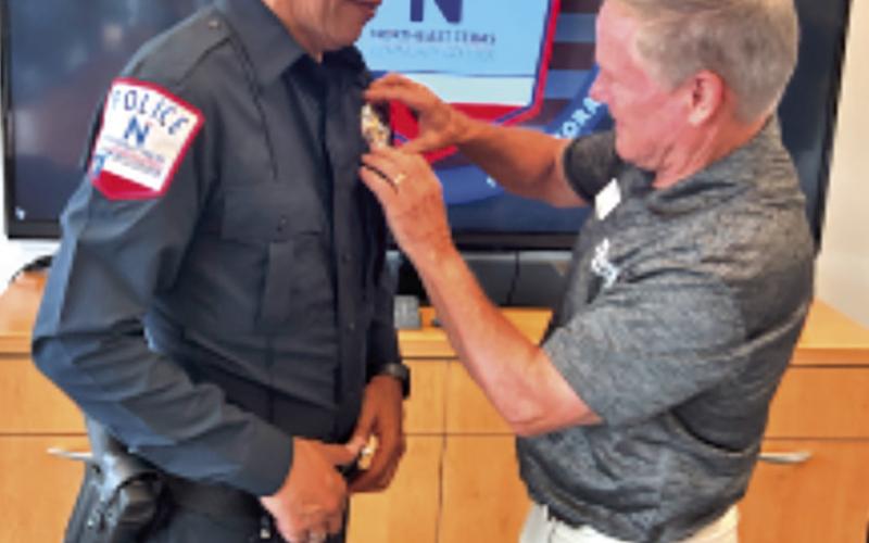 NTCC Police Department swears in Marco Garrett as its newest officer