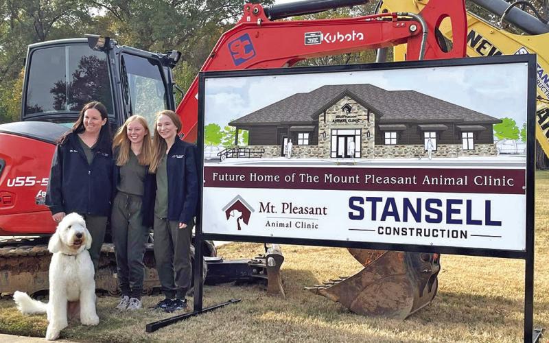 Groundbreaking ceremony for Mt. Pleasant Animal Clinic
