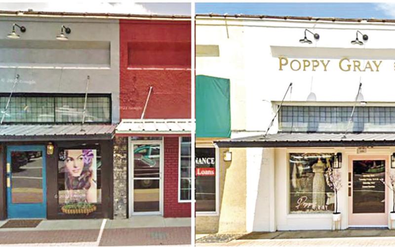 A Main Street District property Before and After successfully applying for a Grant Façade from the City of Mount Pleasant/ Main Street Advisory Committee. COURTESY PHOTO