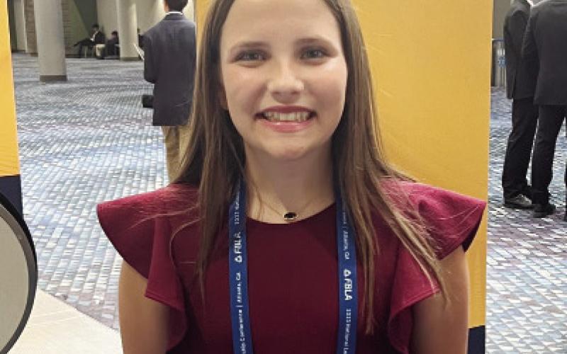 Emily Crabb, a Mount Pleasant Junior High student, was named a national finalist at the National Leadership Conference.