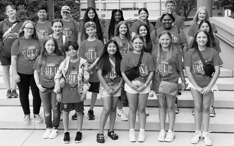MPISD FBLA Middle Level national competitors: First row (L to R): Aloani Laboy, Sebastian Otero, Zoe Zuniga, Annie Crabb, Abi Verner and Emily Crabb; Second row (L to R): Charity Prater, Sage Jordan, Hudson Rider, Aubree Hawkins, Blakely Garrett, Mykaela King and Sabrina Otero; Third row (L to R): Isabella Furnish, Juan Mata, Kaiser Sheppard, April Lozano, Jaliyah Brown, Alba Zeqaj, Cooper Rider and Jayden Baker. COURTESY PHOTO
