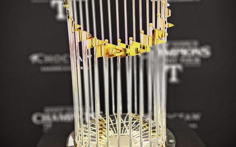 Texas Rangers’ World Series trophy makes a stop in Mount Pleasant
