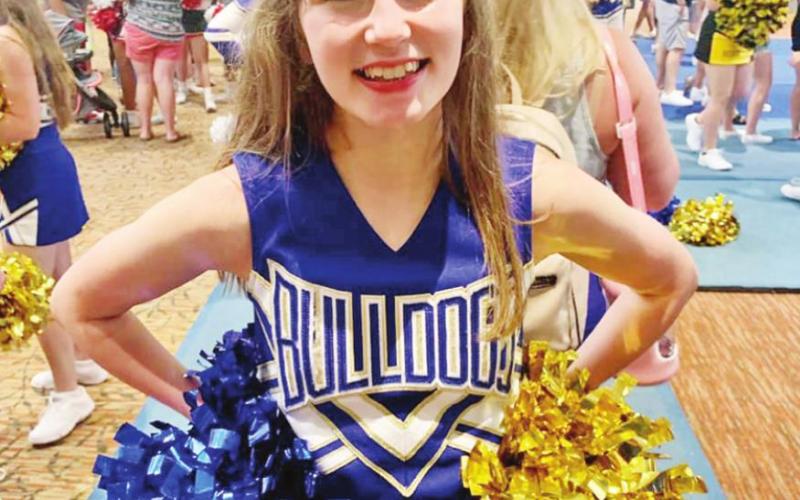 Harts Bluff JH cheer captain gains recognition at camp