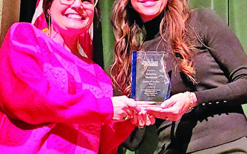 Sabria Vaseleck presented with the Citizen of the Year award