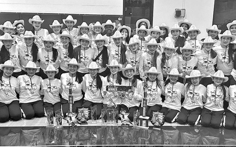 The Mount Pleasant High School Tiger Dolls with their awards COURTESY PHOTO