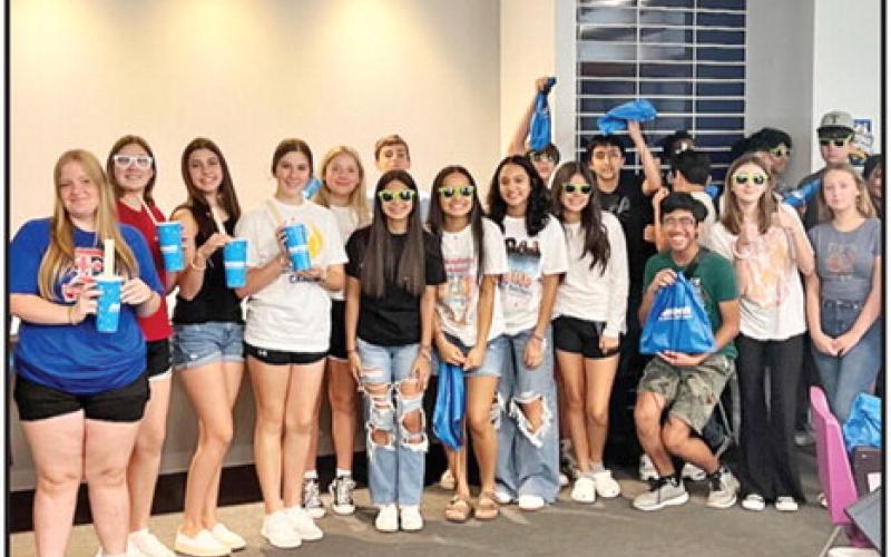 Harts Bluff High School’s newest freshman class gathered for ninth grade orientation recently, preparing them for the school year. COURTESY PHOTO