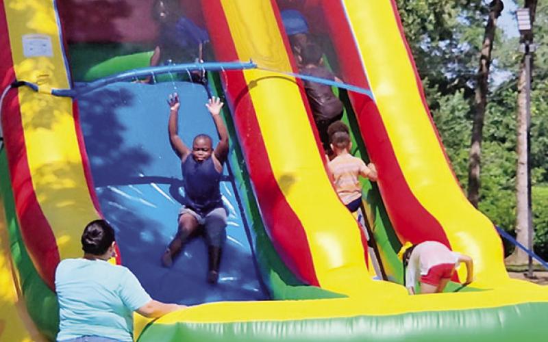 Kids having a blast at Juneteenth