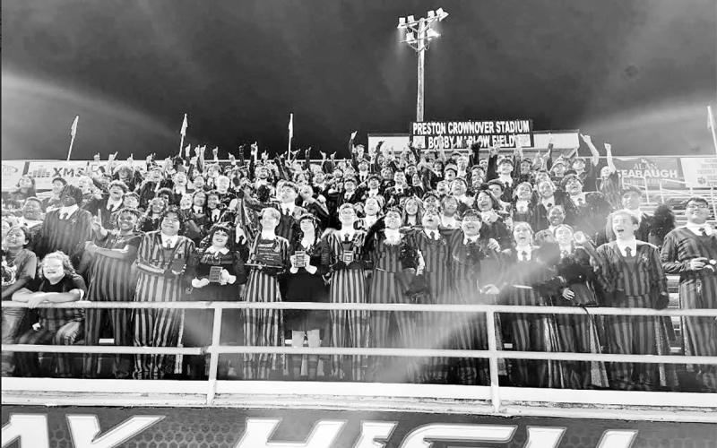 The 2023 Goin’ Gold Band reacts to being named Grand Champions COURTESY PHOTOS