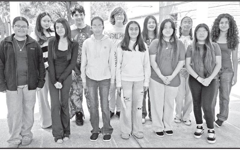 Front row (L-R) Jouselyn Bello, Samantha Sierra, Jennifer Barboza, Jaiylen Moreno, Juliana Mendoza, Joscelin Moreno-Acosta. Back Row (L-R) Mariangel Mora, Rafael Garcia, J.C. Moss, Autumn Sharp, Laney Craddock, Stephanie Mendoza. Courtesy Photo
