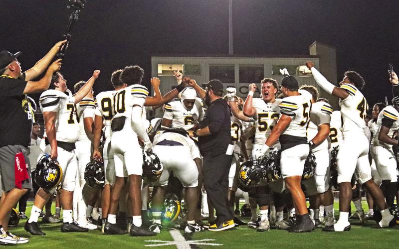 A team united. After Coach Joey Cluley’words, the Tigers felt every ounce of what this first win meant—belief, and the start of something bigger.