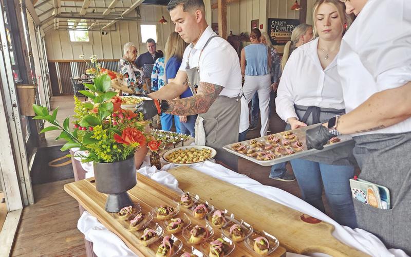An exquisite spread of hor d’oeuvres offered during the ribbon cutting at Rancho Seco