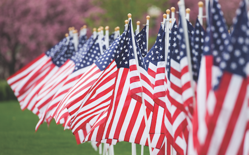US flags