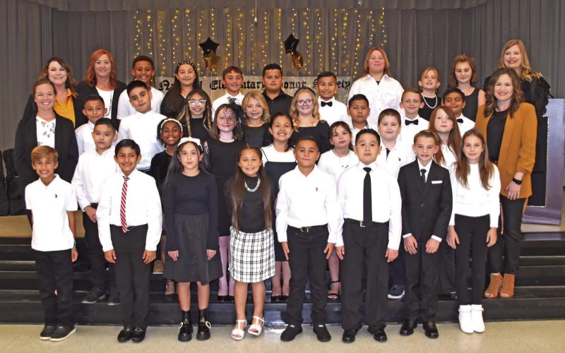 Sims NEHS 2023-2024: The new members of the Annie Sims Chapter of the National Elementary Honor Society. COURTESY PHOTO