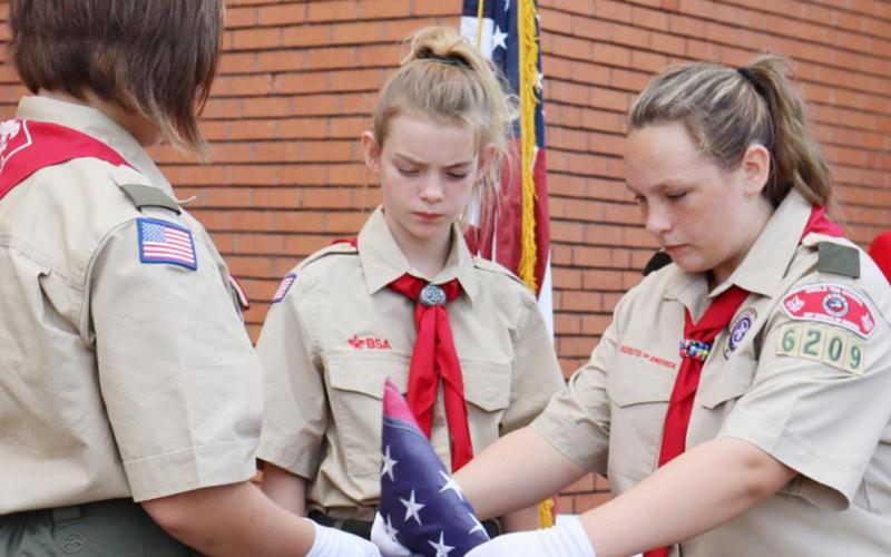 Local DAR chapter holds flag retirement ceremony