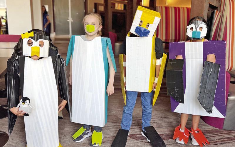 The Smart Penguins Going Bananas (L to R) Kaylyn Andrade, Anna Henry, Judah Deal, Josie Rodriguez (not pictured Eddie Olva) COURTESY PHOTOS