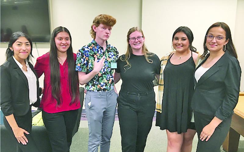 Pictured (from left): Michelle Calderon, Neida Perez, Sam Pollan, Aubrey Watkins, Keren Valencia, and Victoria Matiz. COURTESY PHOTO