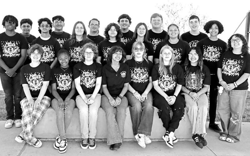 MPHS members of the 2025 All-Region Choir: 1st row (L to R) Avery Brown, Aaliyah Gholston, Sara Vanhoose, Itzel Bello, Emi Hobbs, Mattie Merriman, Alexandra Hernandez Rodriguez. 2nd row (L to R) Axavier Anderson, Hector Sierra-Rosales, Maglynn English, Trista Madrid, Dakota Vogele, Leticia Willis, Peyton Robinson, Giselle Hernandez. 3rd row (L to R) Jayson Carrillo, Bruno DeLeon, Dakota Williams, Daniel Kimbrough, Preston Arnold, C. J. (Charles) Quinn Courtesy Photo
