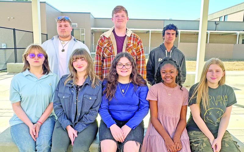 From left: Front row: Emileigh Hobbs, Hope Powell, Alivia Newman, Aaliyah Gholston, Mattie Merriman. Back row: Clayton Miller, Preston Arnold, Joey Dunn. (Courtesy photo)