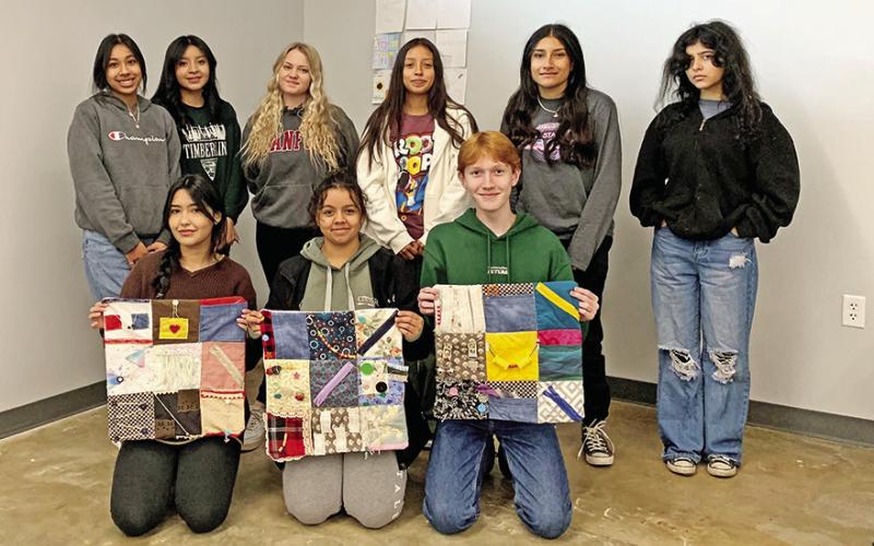 Back row L to R: Amy Carillo, Dayra Valerio, Katie Smith, Karen Hernandez, Jasmin Alvarez, Danna Escobar. Front row L to R: Destiny de la Cruz, Jennifer Castro, Hayden Tennison