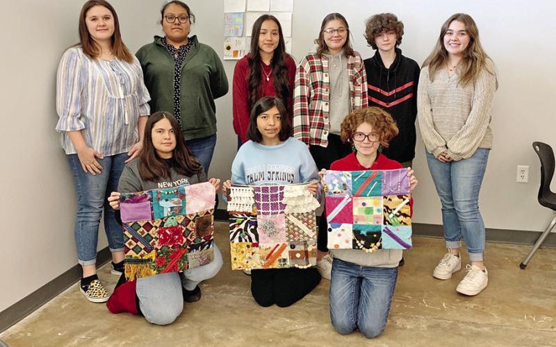 Back row L to R: Mikayla Hodges, Cecilia Villeda, Karen Hernandez, Haley Carr, Oliver Floyd, Maleah Duenez. Front row L to R: Summer Murillo, Alison Nieto, Melanie Logue COURTESY PHOTOS