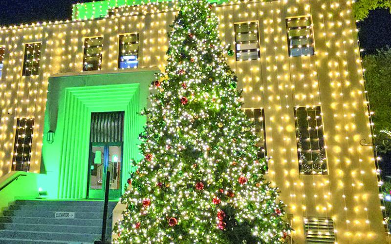 Christmas tree lights up downtown Mount Pleasant