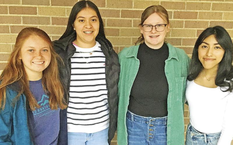 Honor Scholars presenting at the free February 23 Lunch &amp;amp; Learn program at the Mount Pleasant Public Library are from left: Alyssa Ochoa; Neida Perez; Aubrey Watkins; and Michelle Calderon. COURTESY PHOTO
