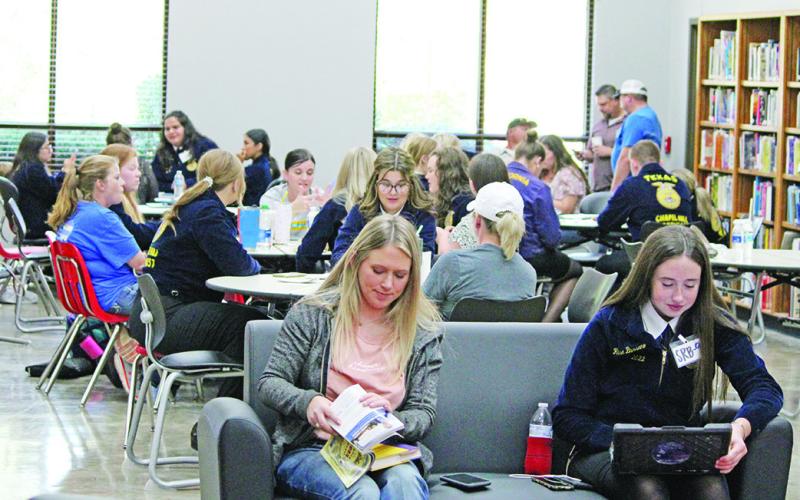 Contestants waiting to give speeches TRIBUNE PHOTO / RYLEIGH STEGALL