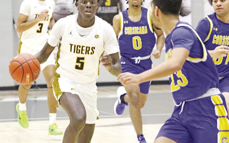 Reggie Webster and the Mount Pleasant Tigers are 24-0 and ranked eighth in Class 5A. The Tigers hosted Marshall Tuesday and will travel to Tyler to take on the Lions Friday evening. TRIBUNE PHOTO / QUINTEN BOYD