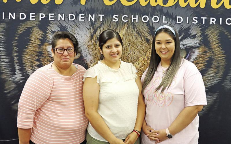 New staff members at the Child Development Center (left to right) Maria Lopez, Maricela Banda and Allison Winters.