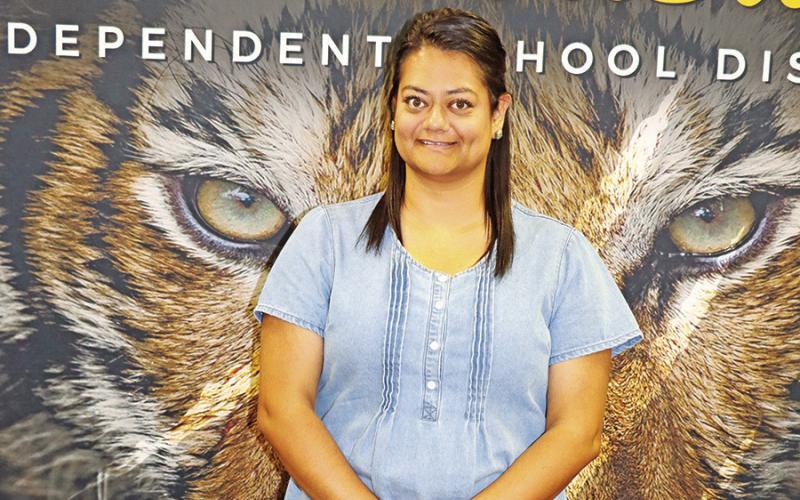 New staff member at Annie Sims Elementary, Brenda Vazquez.
