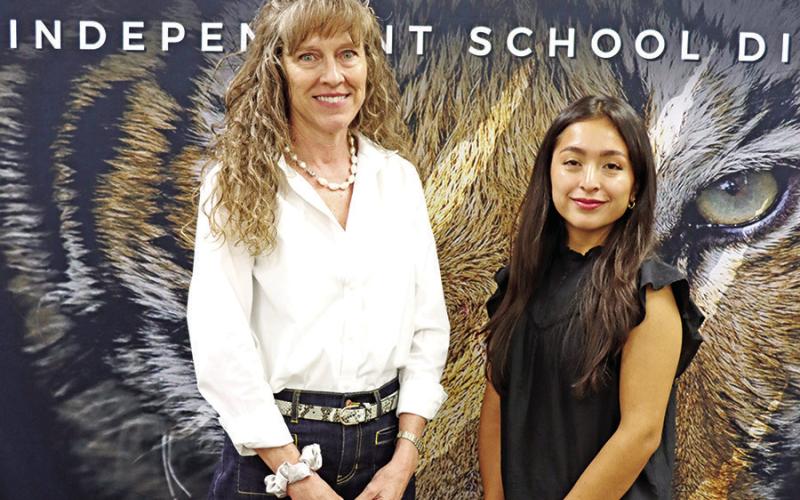 New staff members at Vivian Fowler Elementary (left to right) Monica Wascom and Daniela Robles.