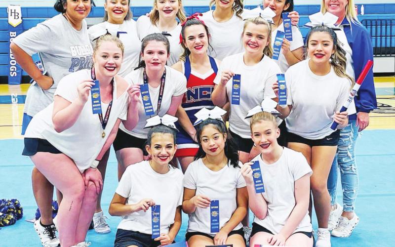 Building pyramids: Harts Bluff cheer holds camp