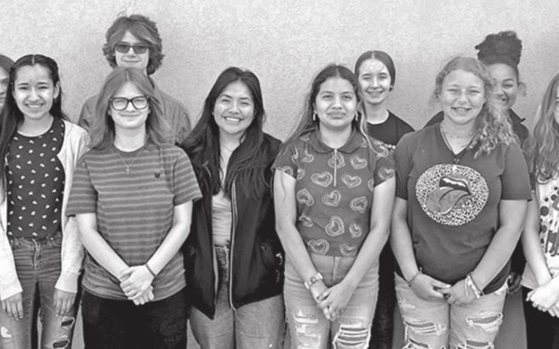 Pictured: (front row/left to right) Grace Gonzalez, Jetzibette Saucedo, Elizabeth Brown, Litzy Banda, Marlen Morales, Makaylee Montgomery, Kendall Bryant, Amy Eubanks(sponsor) (back row/left to right) April Camp(sponsor), Jenna Mizell, Jordan Mizell, Blakely McCollum, Xiomara Solis, Connor Scolaro, Tiara Hooper COURTESY PHOTO