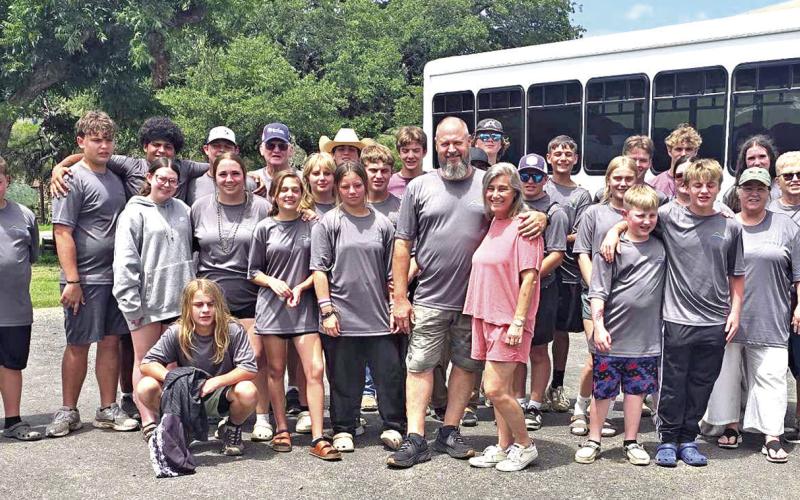 Volunteers of Nevill’s Chapel traveled to Kerrville to help flood victims Photo courtesy of Randi Bailiff