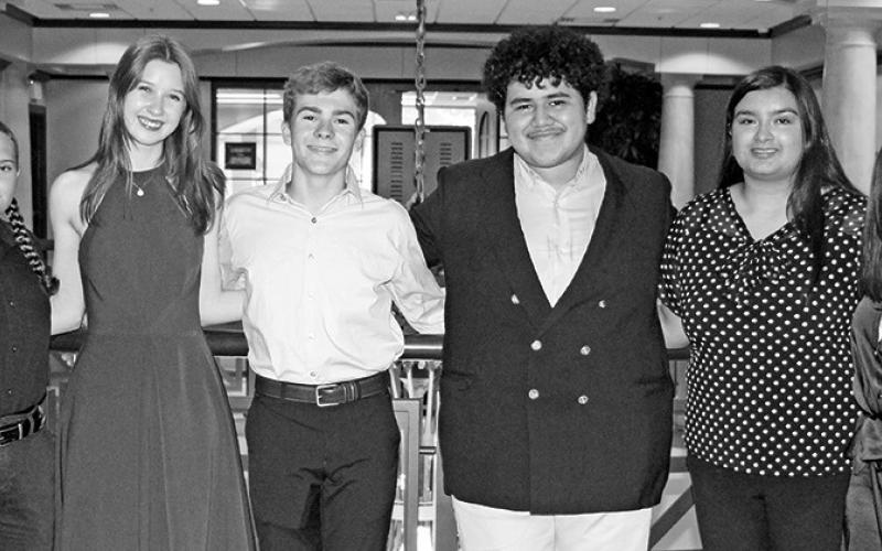 The MPHS NHS Officers (L to R): Madison Carpenter, Natalie Crockett, Camdon Johnson, Anthony Orellana, Perla Guzman, Camila Serrano