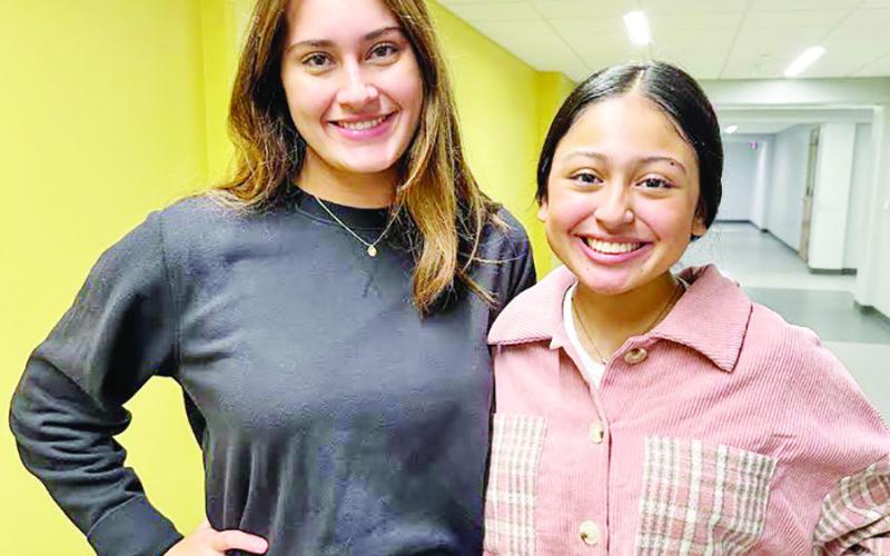 Camp County Voice of Democracy winners Sophie Greco (left) and Angelina Hernandez (right) COURTESY PHOTO