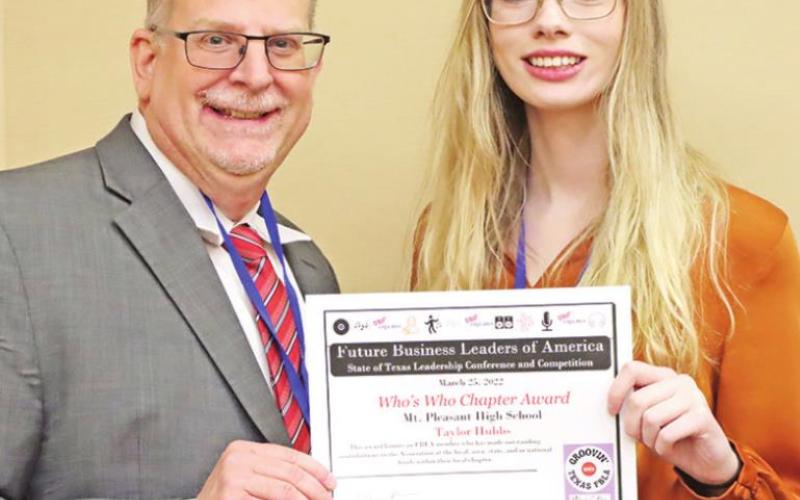 John Whitten with Taylor Hubbs, Who’s Who award recipient COURTESY PHOTOS