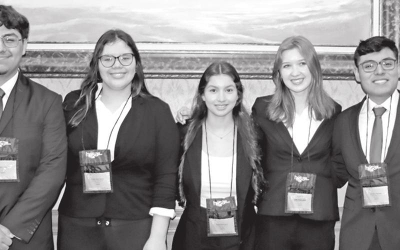 L to R: Edgar Gonzalez, Denisse Brito Torres, Rachel Rodriguez, Natalie Crockett, Jonathan Tepetate COURTESY PHOTO