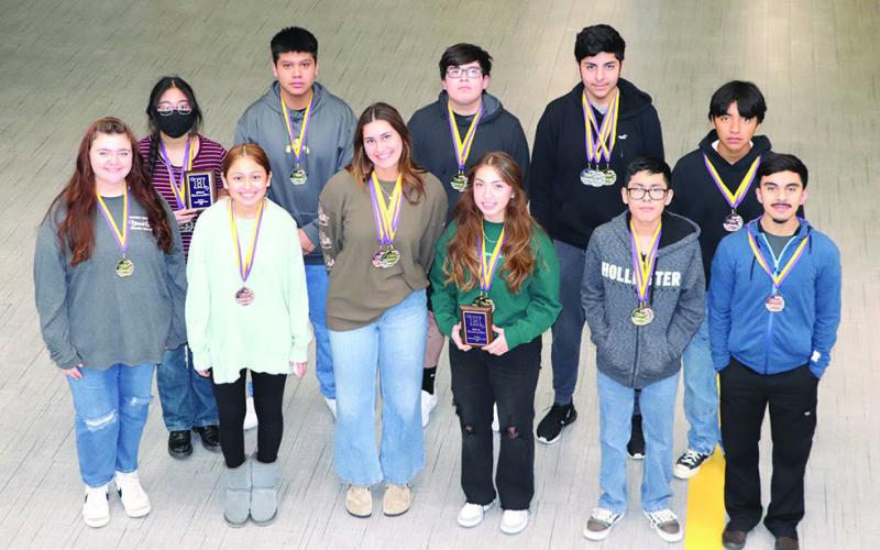 Members of the 2022-2023 MPHS UIL Academic team