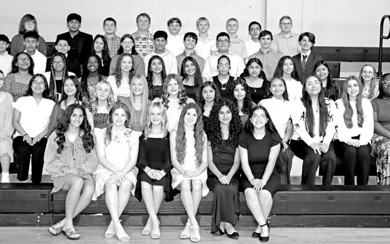 The returning eighth grade members of the MPJH National Junior Honor Society