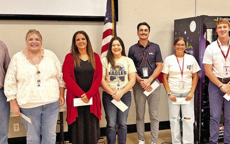 Chapel Hill presents checks to new teachers