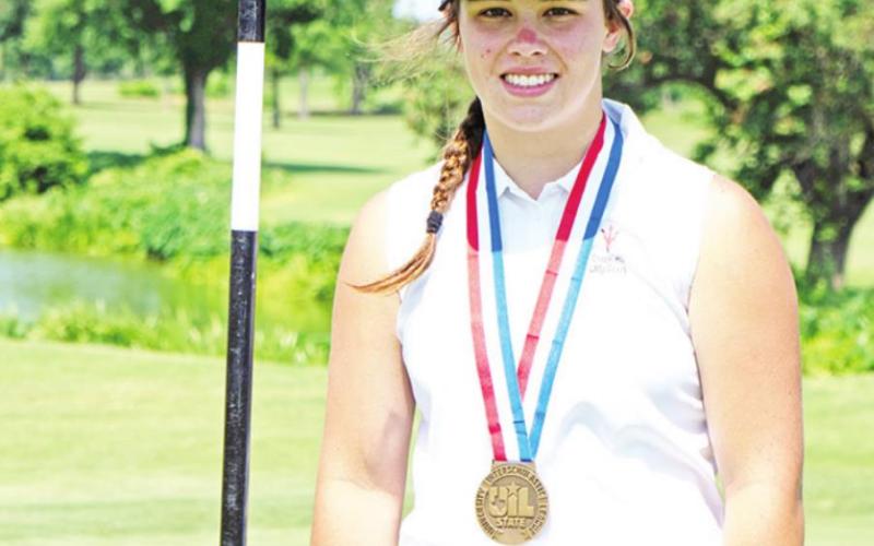 Chapel Hill’s Katie Hart finished third at the 2021-22 UIL State Golf Tournament, her second consecutive top-10 finish at the state level. Hart, a junior, will look to make her third appearance at the state tournament next year. COURTESY PHOTO
