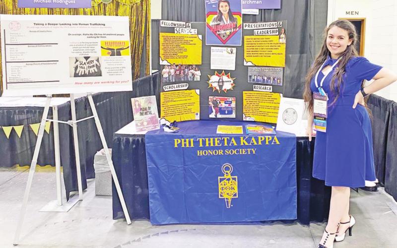 Jessie Parchman, dual credit student and Chapel Hill Senior, and Northeast Texas Presidential Scholar, attended the PTK International conference this past week in Denver, Colorado as part of a contingent there to promote equity and equality for all. COURTESY PHOTO