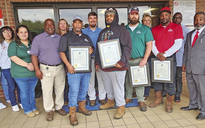 Pilgrim’s Pride proudly stands besides the employees who showed valor under daunting circumstances TRIBUNE PHOTOS / NICOLE KIMBALL