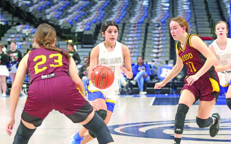 Alexa Arzate and the Harts Bluff Lady Bulldogs went 1-1 in their season opening games last week, falling at Bloomburg and winning over McLeod. The Lady Bulldogs will travel to Union Grove for tournament play this weekend. COURTESY PHOTO
