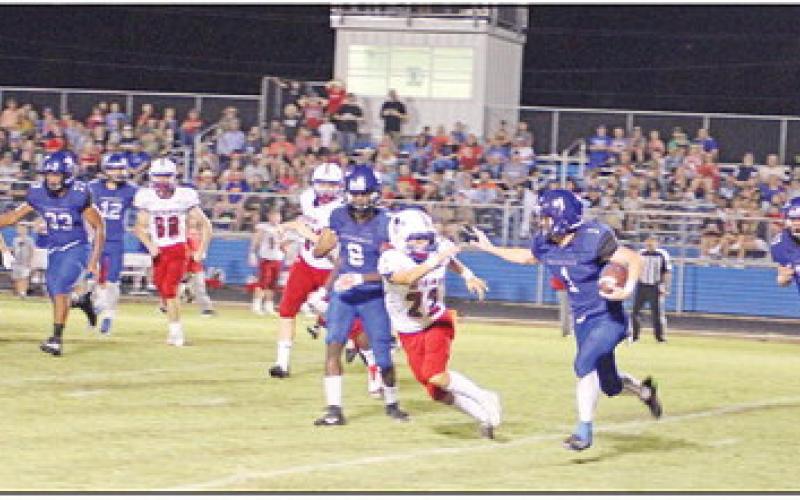 Connor Young and the Rivercrest Rebels opened district play at home against Como-Pickton.