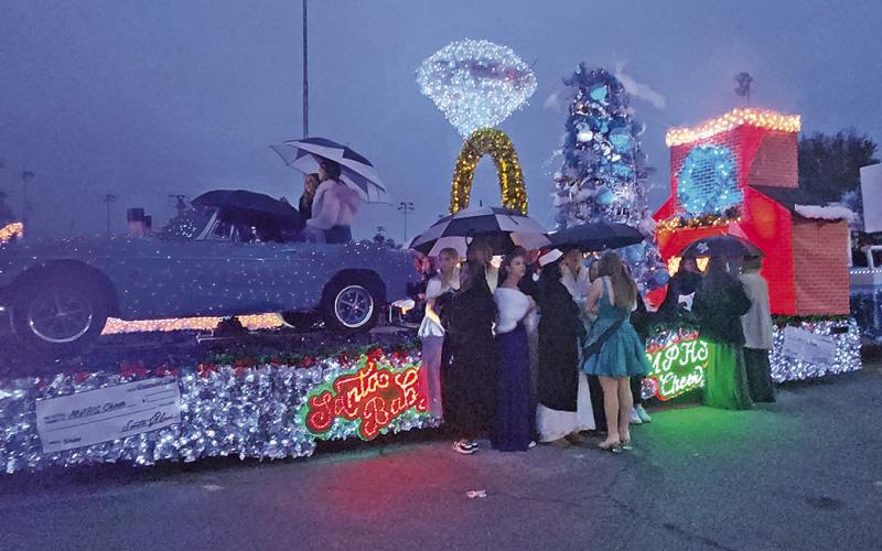 MPHS Cheer, 1st place winners for their float in the Christmas parade on Dec. 7