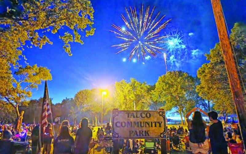 Annual fireworks show light up the night sky over Talco