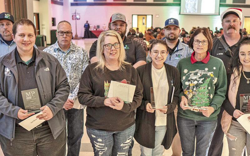 City of Mount Pleasant 2022 Departmental Employees of the Year: From left: Front row: Paul Thomas, Sundi Jackson, Guadalupe Herrera, Brenda Garmon, Annie Trout. Back row: David Shultice, Calvin Lamont, Shawn Earl, Colton House, Adrian Sitzes. Not pictured: Ramiro Gonzalez and Kiana Stewart