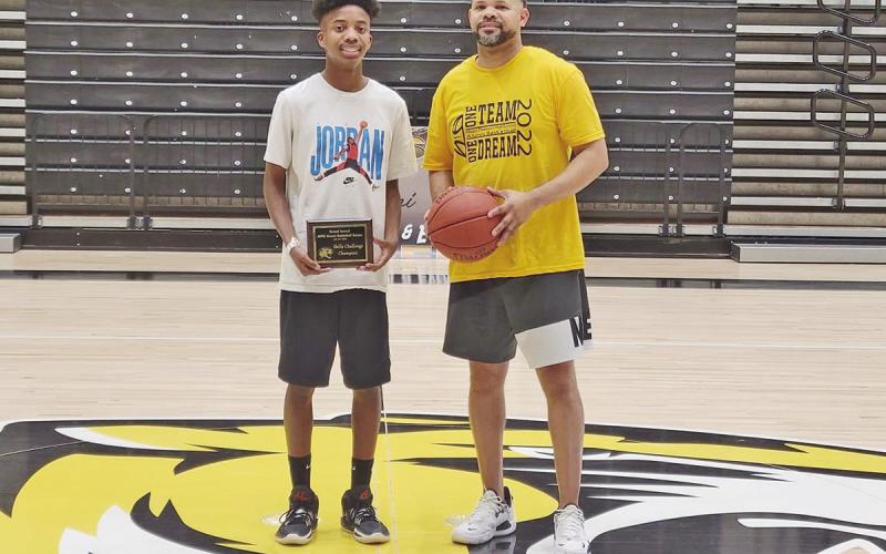 Landon Fuller, a Sachse High School junior, claimed the Skills Challenge championship during the MPHS Alumni weekend. Landon is the son of former MPHS basketball players Marion and Lanetra McCowan-Fuller.